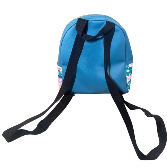 Disney Stitch Mini Backpack  Tropical Pineapple Print Zip Closure Front Pocket - Picture 2 of 9